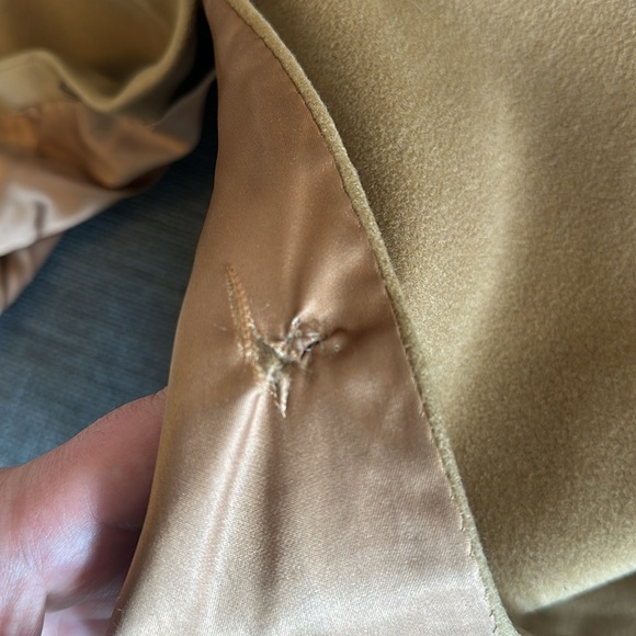 Vintage mens camel colored cashmere men’s overcoat (size medium/large) - Picture 6 of 6